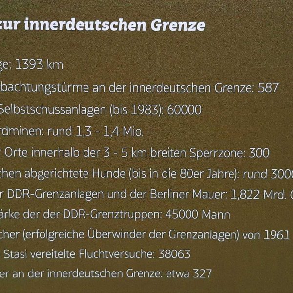 Fakten der Innerdeutschen Grenze