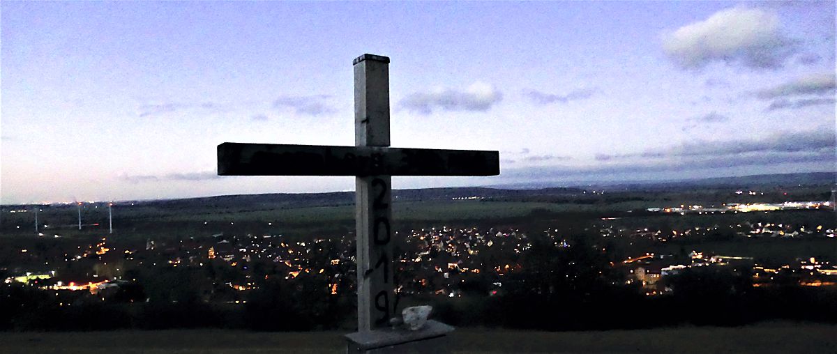 Harlingerode nach dem Sonnenuntergang Aufgenommen am 26. Dezember 2020